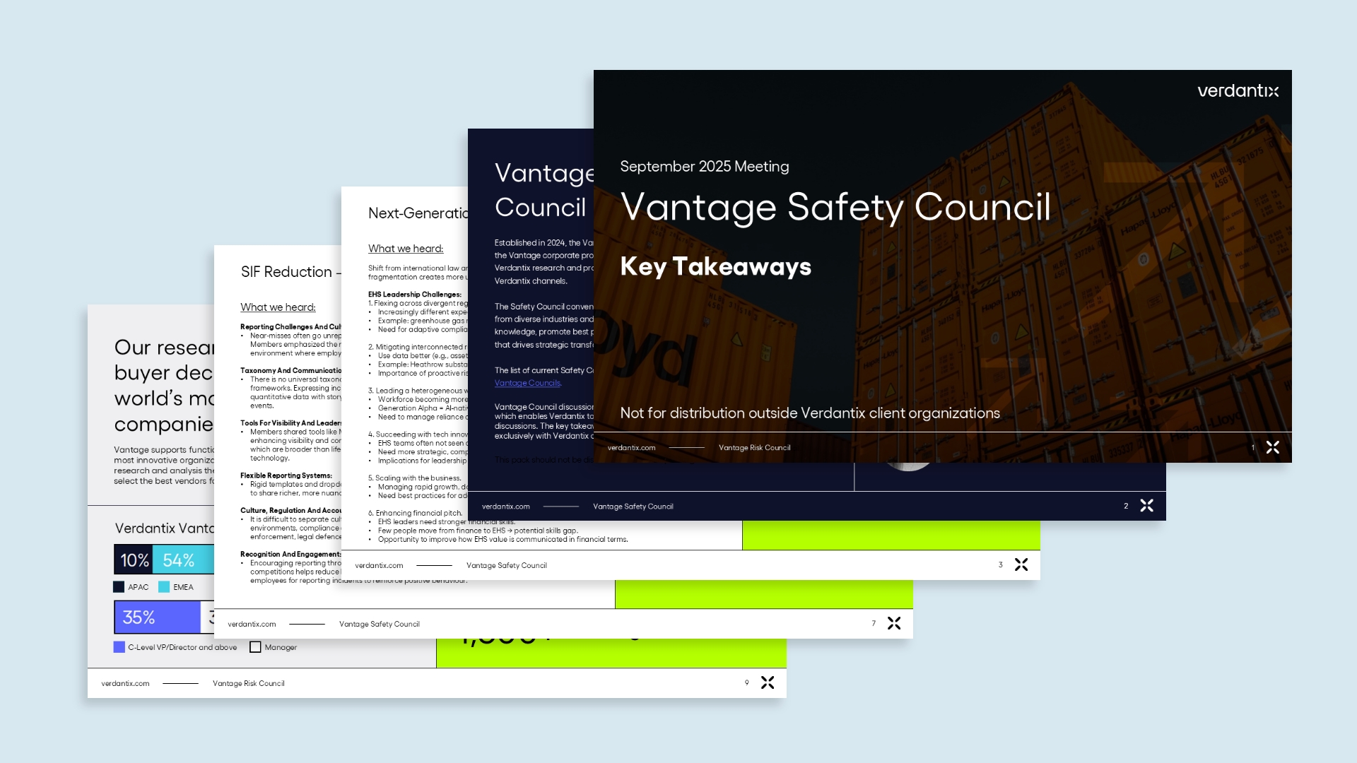 Verdantix Vantage Safety Council Key Takeaways